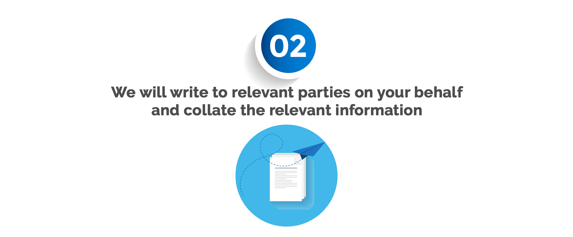 We will write to relevant parties on your behalf and collate the relevant information.